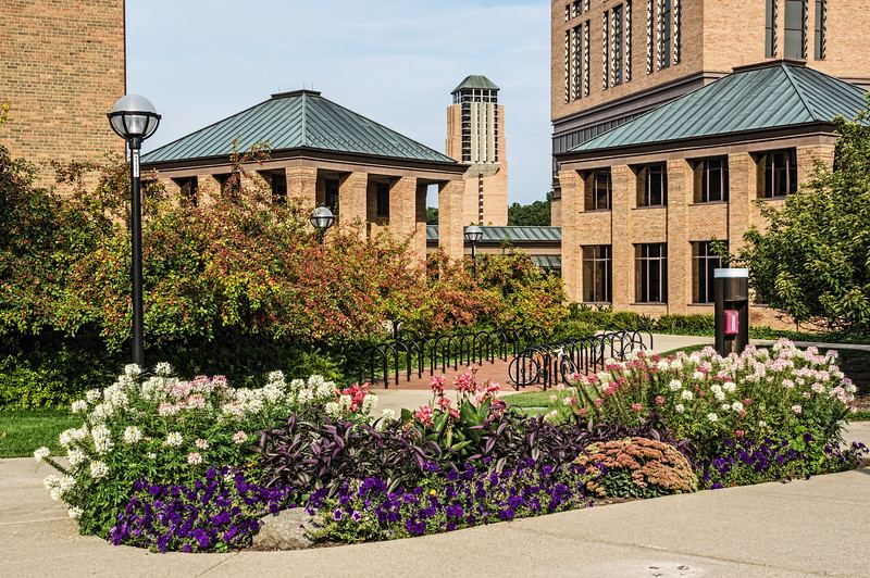 North Campus courtyard near the IOE Building, University of Michigan